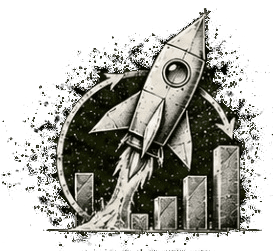 Origami rocket taking off
