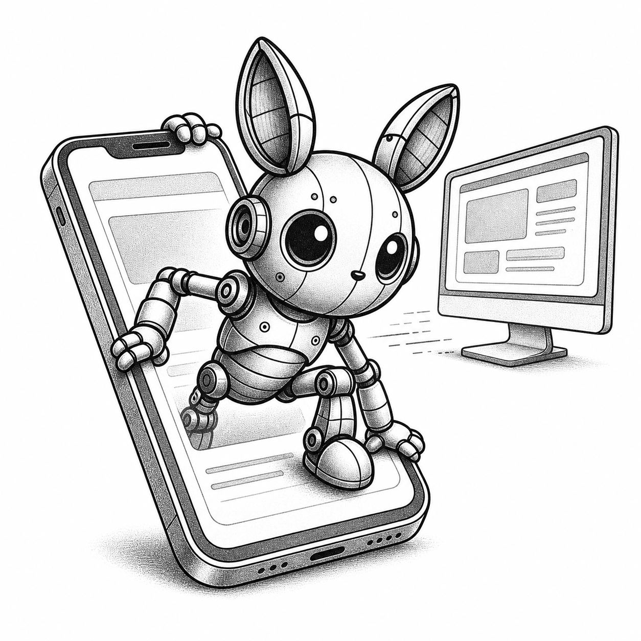 Mopsy moving a design between mobile and desktop screens
