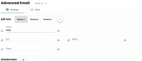 A/B testing example